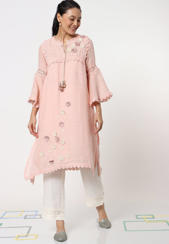 Dream Love Fly Free Tunic + Pant Set-Kurta Set-KAVERi